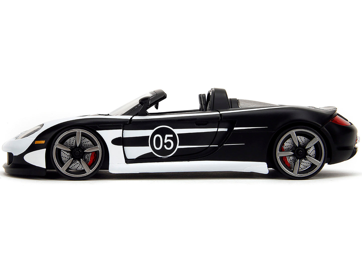 Porsche Carrera GT Convertible #05 Black with White Graphics "Hyper-Spec" Series 1/24 Diecast Model Car by Jada <h2>Porsche Jada</h2> <p>High-quality perfect for collectors and enthusiasts. Features d