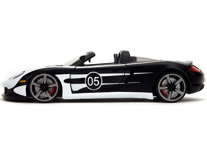 Porsche Carrera GT Convertible #05 Black with White Graphics "Hyper-Spec" Series 1/24 Diecast Model Car by Jada <h2>Porsche Jada</h2> <p>High-quality perfect for collectors and enthusiasts. Features d