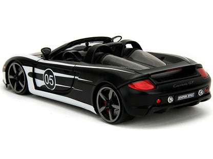 Porsche Carrera GT Convertible #05 Black with White Graphics "Hyper-Spec" Series 1/24 Diecast Model Car by Jada <h2>Porsche Jada</h2> <p>High-quality perfect for collectors and enthusiasts. Features d