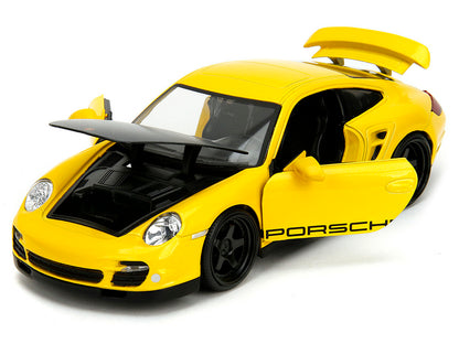 Porsche 911 Turbo (997) Yellow with Carbon Hood "Hyper-Spec" Series 1/24 Diecast Model Car by Jada <h2>Porsche Jada</h2> <p>High-quality perfect for collectors and enthusiasts. Features detailed inter