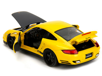 Porsche 911 Turbo (997) Yellow with Carbon Hood "Hyper-Spec" Series 1/24 Diecast Model Car by Jada <h2>Porsche Jada</h2> <p>High-quality perfect for collectors and enthusiasts. Features detailed inter