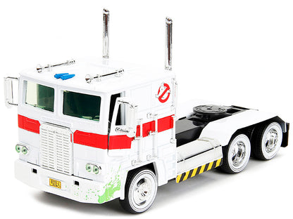 G1 Autobot Optimus Prime Truck White with Robot on Chassis from "Transformers" TV Series - "Ghostbusters" (1984) Movie Crossover "Hollywood Rides" 1/24 Diecast Model by Jada <h2>G1 Jada</h2> <p>High-q