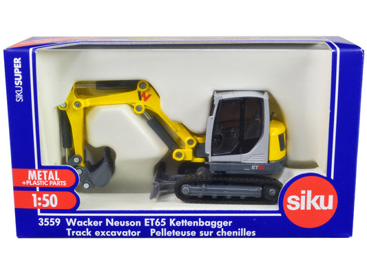 Wacker Neuson ET65 Track Excavator Yellow and Gray 1/50 T&y Diecast Model by Siku