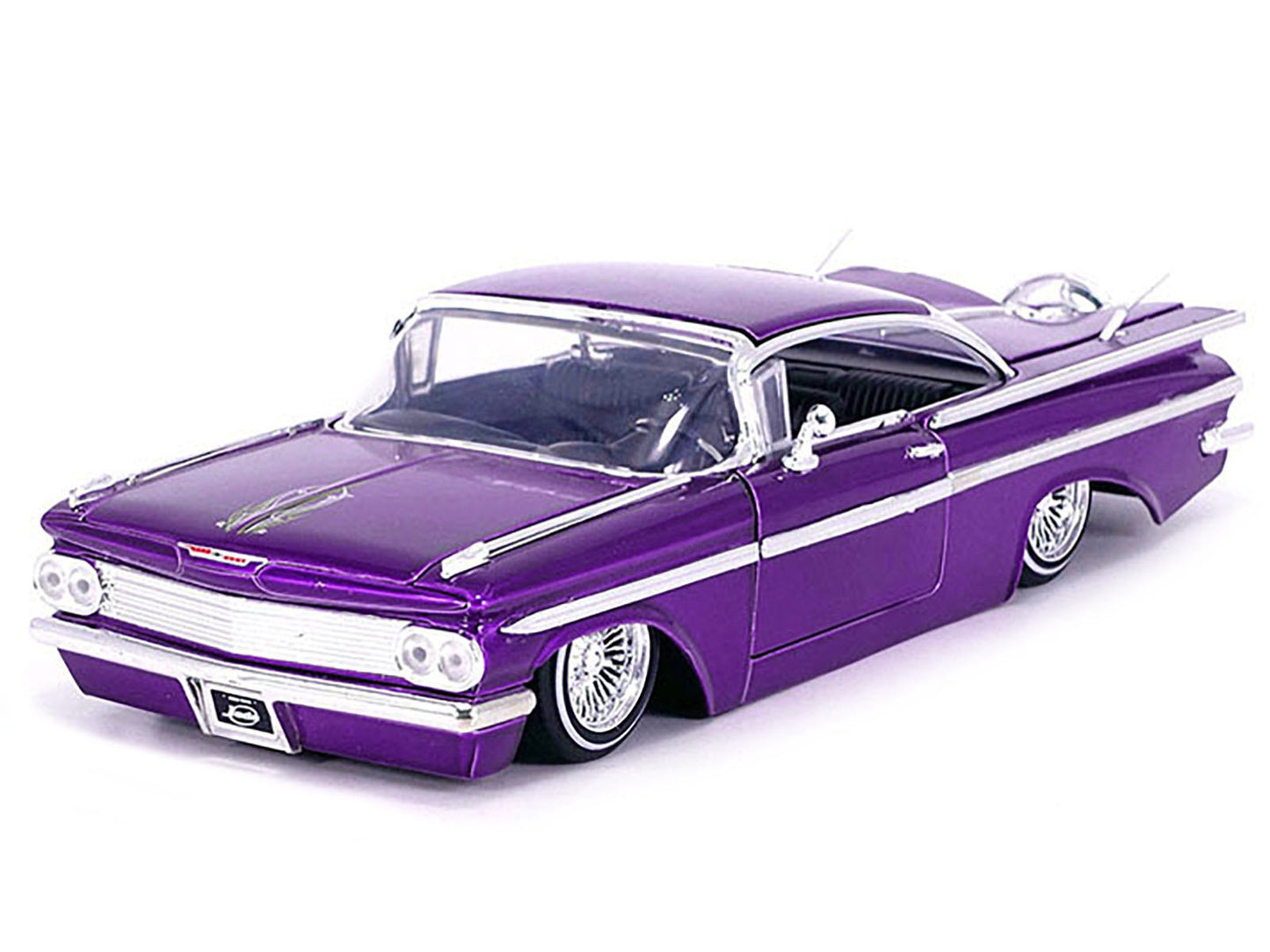 1959 Chevrolet Impala Lowrider Candy Purple with Wire Wheels "Street Low" Series 1/24 Diecast Model Car by Jada <h2>1959 Jada</h2> <p>High-quality perfect for collectors and enthusiasts. Features deta