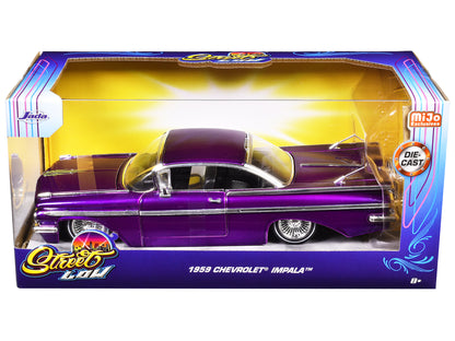 1959 Chevrolet Impala Lowrider Candy Purple with Wire Wheels "Street Low" Series 1/24 Diecast Model Car by Jada <h2>1959 Jada</h2> <p>High-quality perfect for collectors and enthusiasts. Features deta