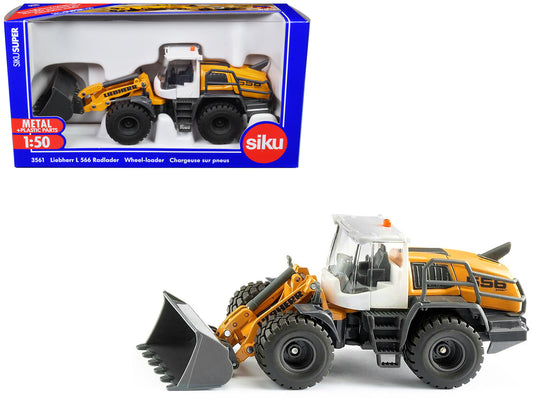 Liebherr L556 Wheel Loader Yellow with White Cabin 1/50 T&y Diecast Model by Siku