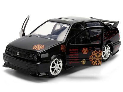 Volkswagen Jetta Black with Graphics "Fast & Furious Remix - 25th Anniversary" Series 1/32 Diecast Model Car by Jada <h2>Volkswagen Jada</h2> <p>High-quality perfect for collectors and enthusiasts. Fe