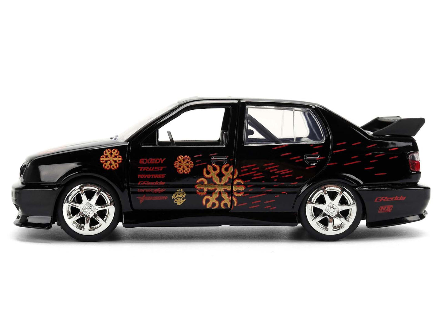 Volkswagen Jetta Black with Graphics "Fast & Furious Remix - 25th Anniversary" Series 1/32 Diecast Model Car by Jada <h2>Volkswagen Jada</h2> <p>High-quality perfect for collectors and enthusiasts. Fe