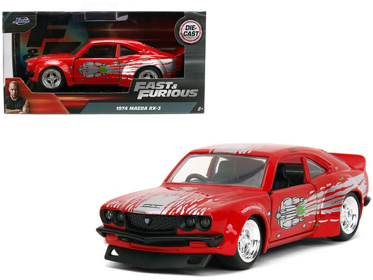 1974 Mazda RX-3 Red with Graphics "Fast & Furious" Series 1/32 Diecast Model Car by Jada <h2>1974 Jada</h2> <p>High-quality perfect for collectors and enthusiasts. Features detailed interior exterior