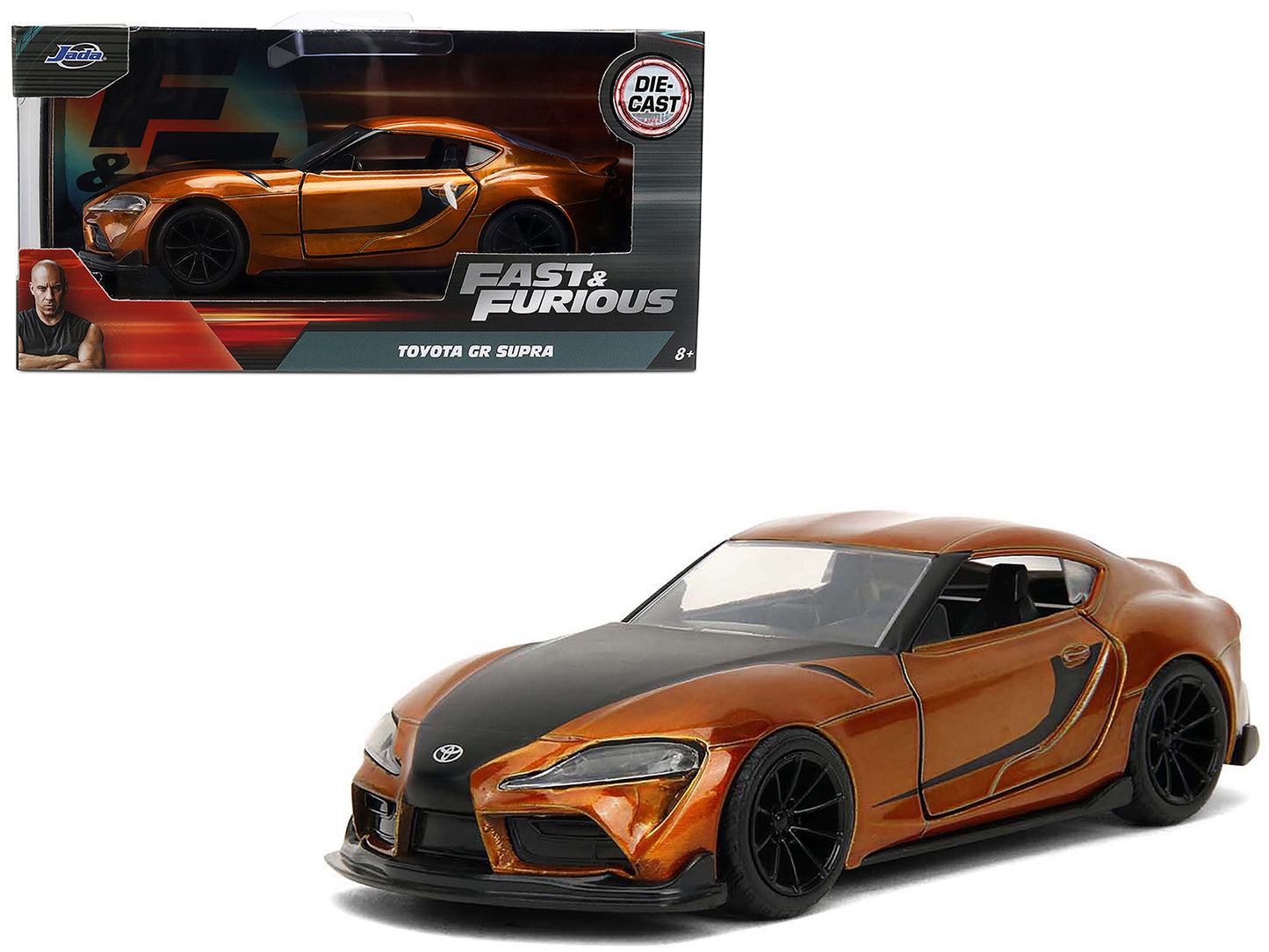 2020 Toyota Supra Orange Metallic with Black Stripes "F9" (2021) Movie "Fast & Furious" Series 1/32 Diecast Model Car by Jada <h2>2020 Jada</h2> <p>High-quality perfect for collectors and enthusiasts.