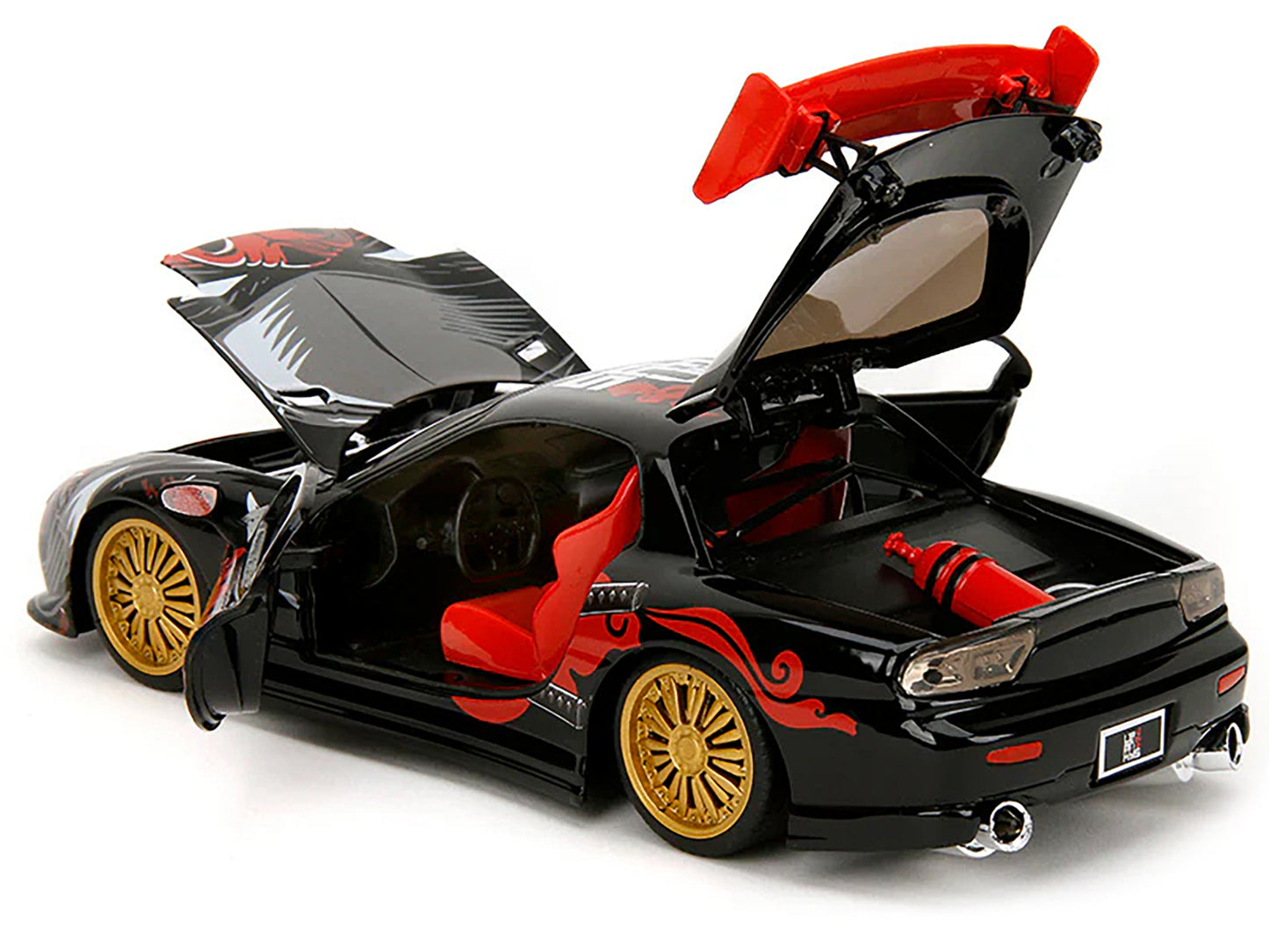 1993 Mazda RX-7 Black with Graphics "Lab Monkeys" Saru Diecast Figure "Hollywood Rides" Series 1/24 Model Car by Jada <h2>1993 Jada</h2> <p>High-quality perfect for collectors and enthusiasts. Feature
