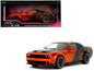 Dodge Challenger SRT Hellcat Orange Metallic and Black "Pink Slips" Series 1/18 Diecast Model Car by Jada <h2>Dodge Jada</h2> <p>High-quality perfect for collectors enthusiasts. Features detailed inte