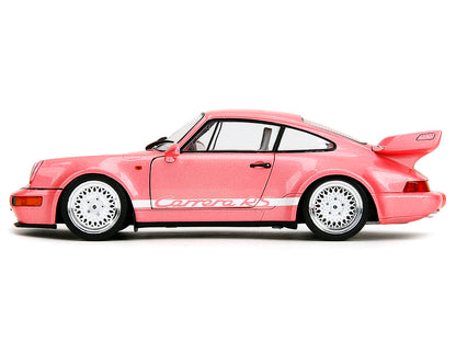 Porsche 911 Carrera RS (964) Pink Metallic with White Stripes "Pink Slips" Series 1/18 Diecast Model Car by Jada <h2>Porsche Jada</h2> <p>High-quality perfect for collectors and enthusiasts. Features