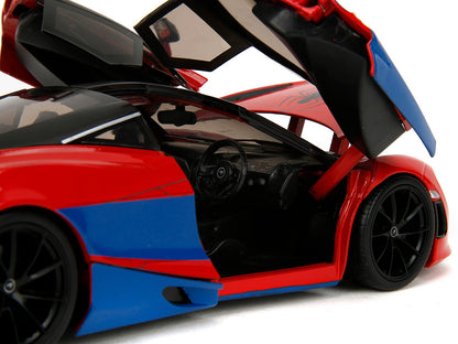McLaren 720S Red and Blue with Black Top Graphics Spider-Man Diecast Figure "Marvel Spider-Man" "Hollywood Rides" Series 1/24 Model Car by Jada <h2>McLaren Jada</h2> <p>High-quality perfect for collec