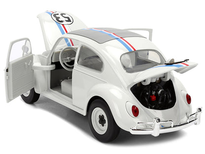 Volkswagen Beetle #53 "Herbie" White with Stripes "The Love Bug" (1968) Movie Extra Wheels 1/24 Diecast Model Car by Jada <h2>Volkswagen Jada</h2> <p>High-quality perfect for collectors and enthusiast