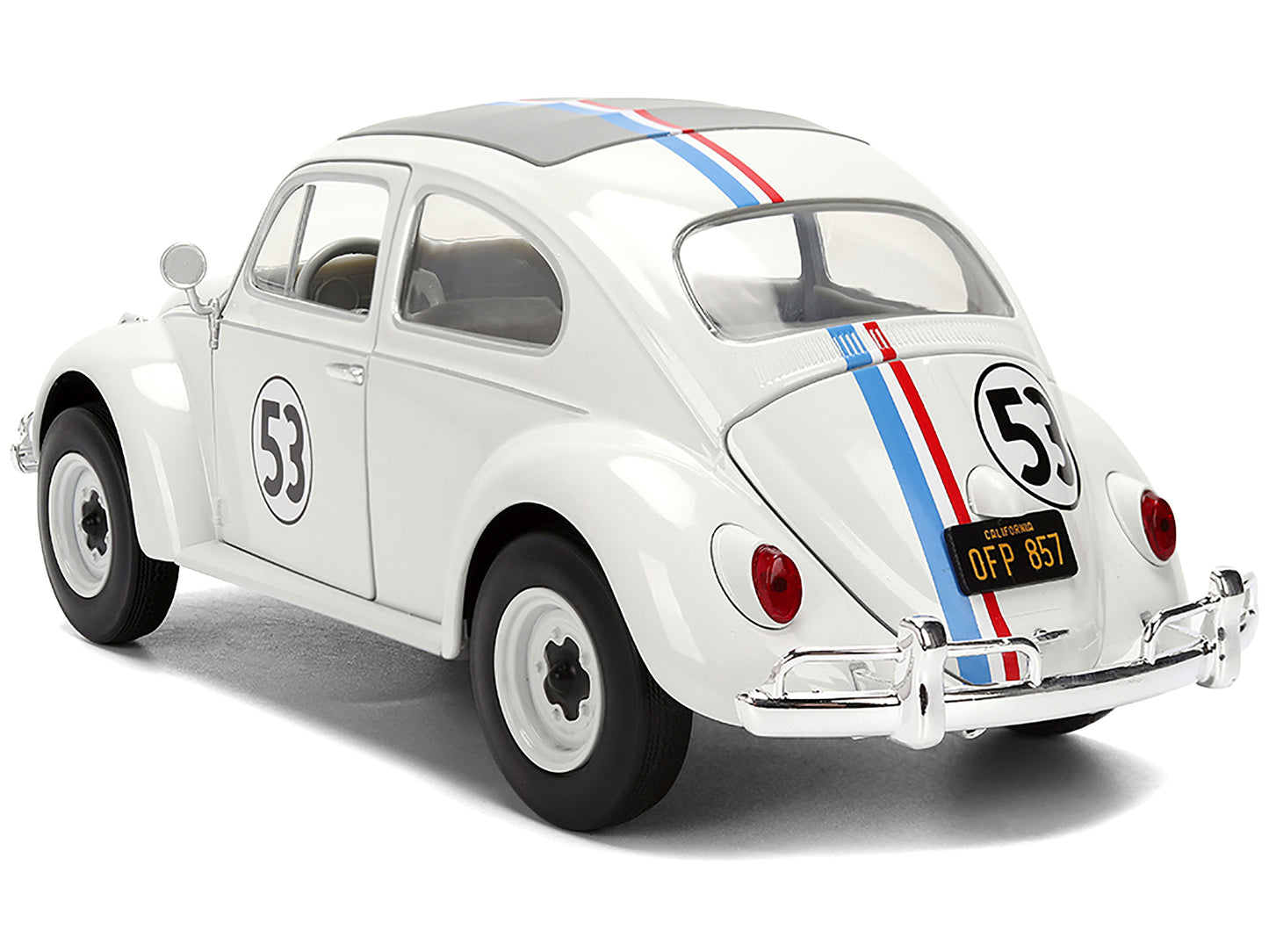 Volkswagen Beetle #53 "Herbie" White with Stripes "The Love Bug" (1968) Movie Extra Wheels 1/24 Diecast Model Car by Jada <h2>Volkswagen Jada</h2> <p>High-quality perfect for collectors and enthusiast