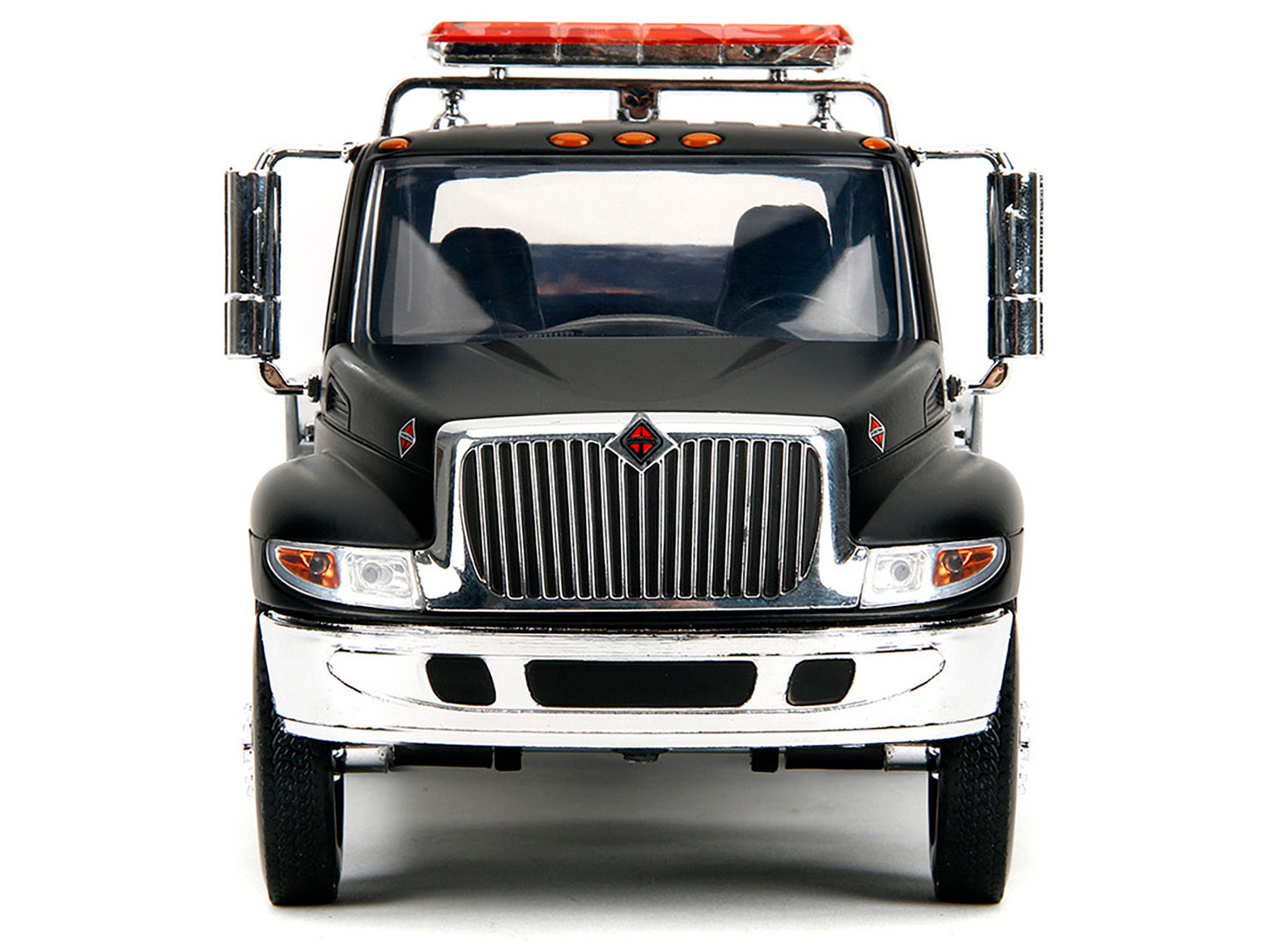 International DuraStar 4400 Flatbed Tow Truck Matt Black 1/24 Diecast Model Car by Jada <h2>International Jada</h2> <p>High-quality perfect for collectors and enthusiasts. Features detailed interior e