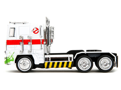G1 Autobot Optimus Prime Truck White with Robot on Chassis from "Transformers" TV Series - "Ghostbusters" (1984) Movie Crossover "Hollywood Rides" Diecast Model by Jada <h2>G1 Jada</h2> <p>High-qualit