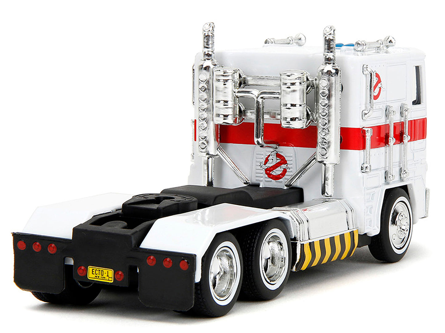 G1 Autobot Optimus Prime Truck White with Robot on Chassis from "Transformers" TV Series - "Ghostbusters" (1984) Movie Crossover "Hollywood Rides" Diecast Model by Jada <h2>G1 Jada</h2> <p>High-qualit