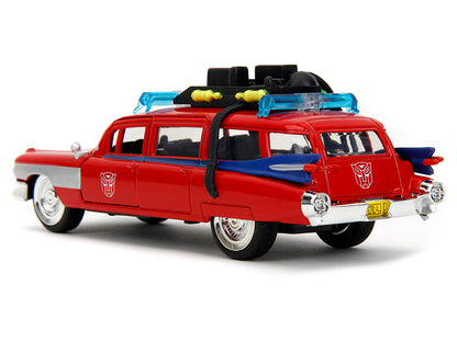 1959 Cadillac Ambulance Ecto-1 Red "Transformers" TV Series - "Ghostbusters" (1984) Movie Crossover "Hollywood Rides" 1/32 Diecast Model Car by Jada <h2>1959 Jada</h2> <p>High-quality perfect for coll