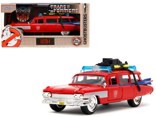 1959 Cadillac Ambulance Ecto-1 Red "Transformers" TV Series - "Ghostbusters" (1984) Movie Crossover "Hollywood Rides" 1/32 Diecast Model Car by Jada <h2>1959 Jada</h2> <p>High-quality perfect for coll