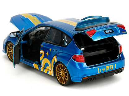 2012 Subaru Impreza WRX STI Blue Metallic with Graphics and Sonic The Hedgehog Diecast Figure "Sonic Hedgehog" "Hollywood Rides" Series 1/24 Model Car by Jada <h2>2012 Jada</h2> <p>High-quality perfec
