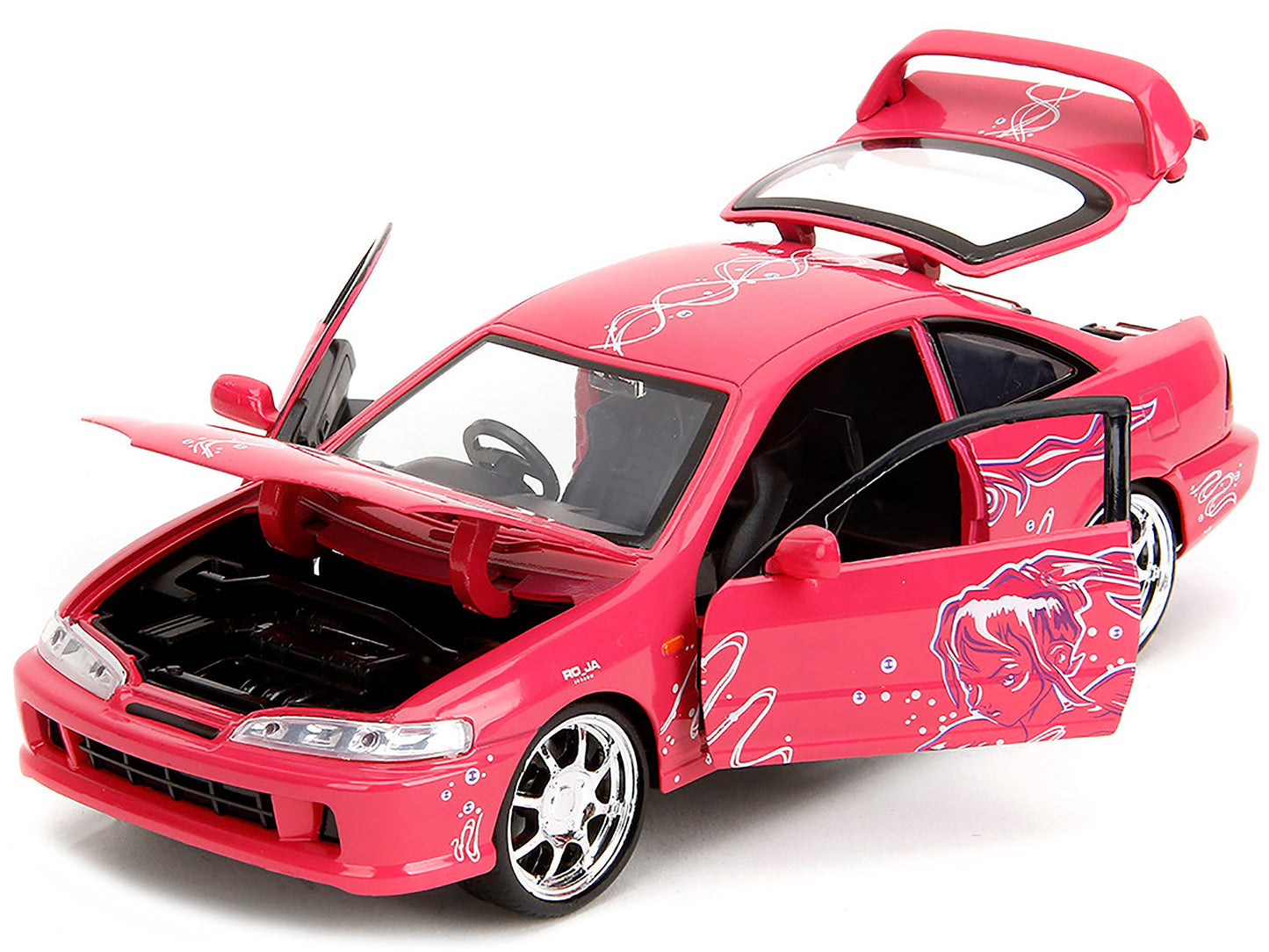 1995 Honda Integra Type R Pink with Graphics "Fast & Furious Remix" Series 1/24 Diecast Model Car by Jada <h2>1995 Jada</h2> <p>High-quality perfect for collectors and enthusiasts. Features detailed i