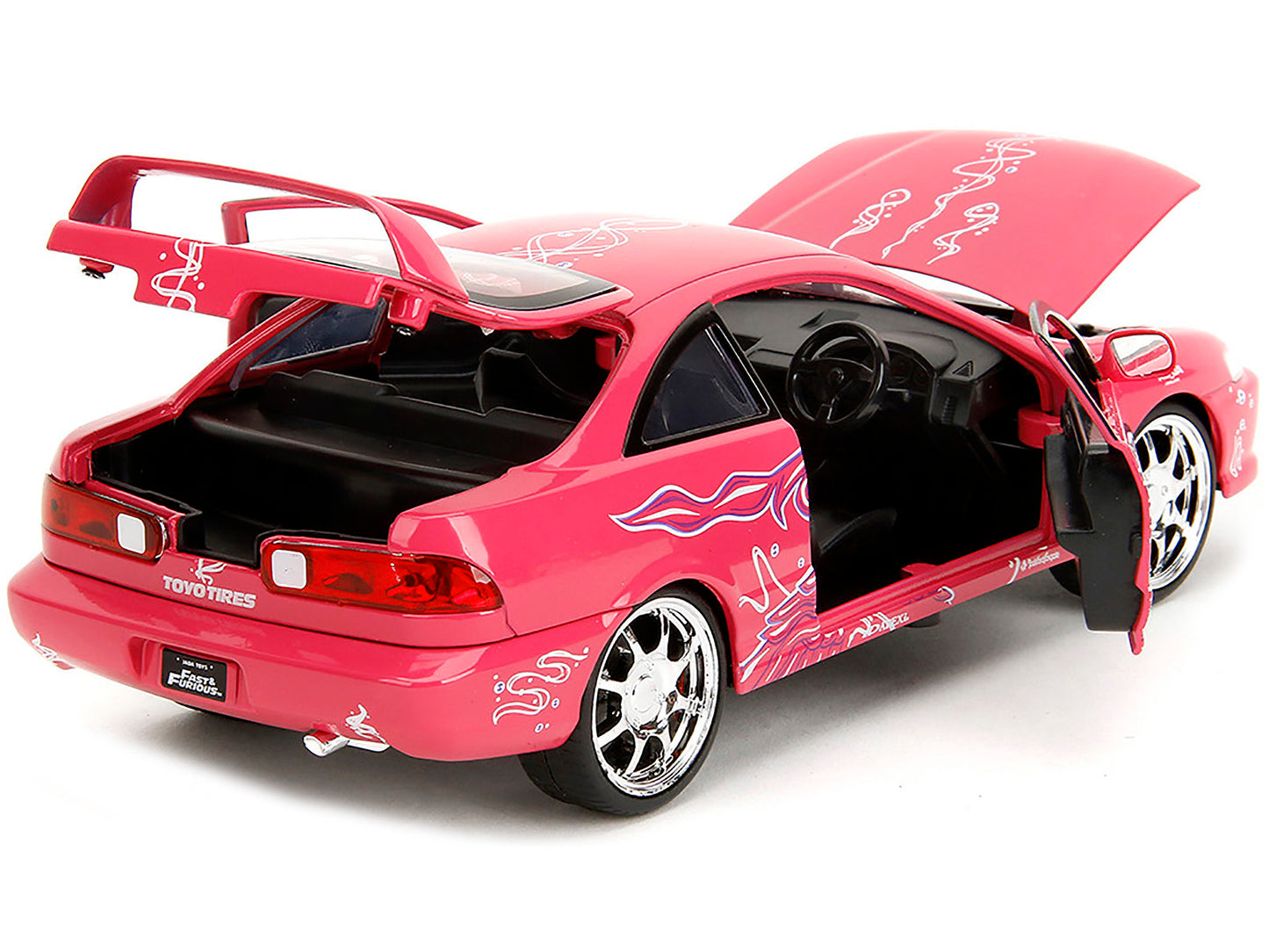 1995 Honda Integra Type R Pink with Graphics "Fast & Furious Remix" Series 1/24 Diecast Model Car by Jada <h2>1995 Jada</h2> <p>High-quality perfect for collectors and enthusiasts. Features detailed i