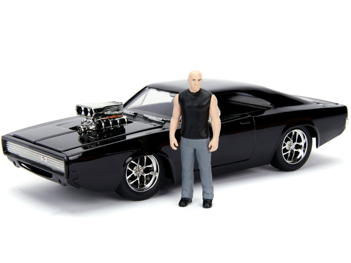 Model Kit Dodge Charger R/T Black and Dom Diecast Figure "Fast & Furious" Movie "Build N' Collect" Series 1/24 Car by Jada <h2>Model Jada</h2> <p>High-quality perfect for collectors enthusiasts. Featu