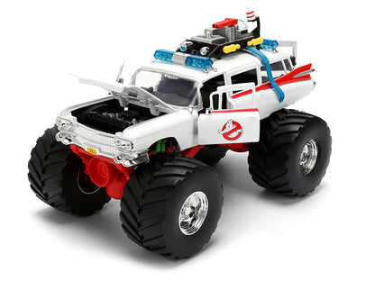 1959 Cadillac Ambulance Ecto-1 "Ghostbusters" (1984) Movie Monster Truck Version "Hollywood Rides" Series 1/24 Diecast Model Car by Jada <h2>1959 Jada</h2> <p>High-quality perfect for collectors and e