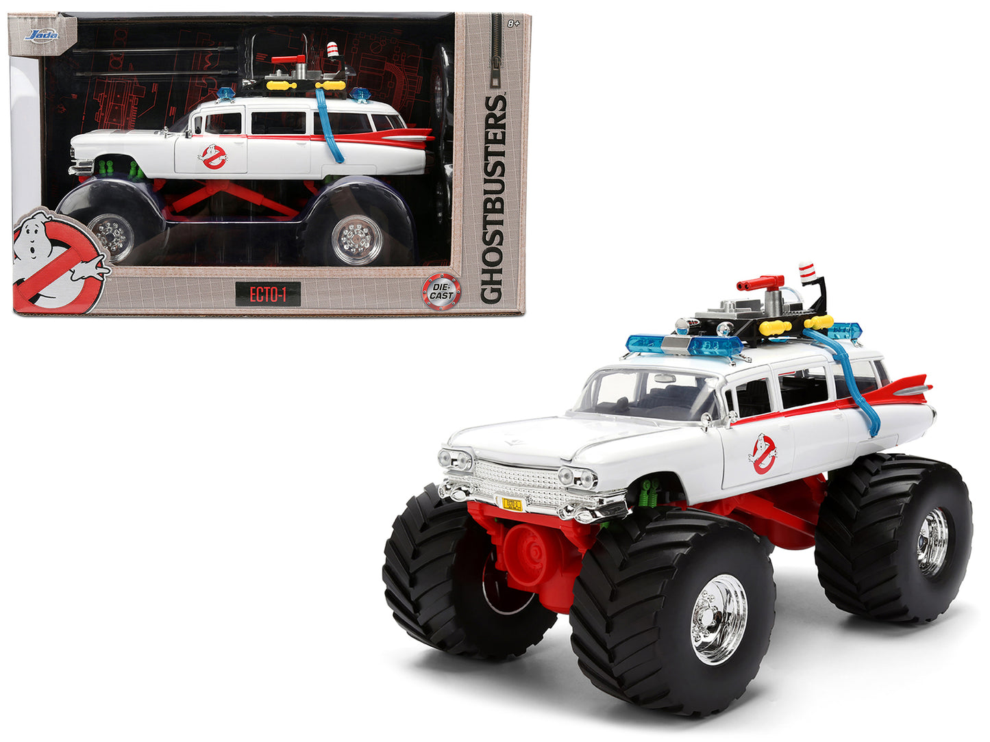 1959 Cadillac Ambulance Ecto-1 "Ghostbusters" (1984) Movie Monster Truck Version "Hollywood Rides" Series 1/24 Diecast Model Car by Jada <h2>1959 Jada</h2> <p>High-quality perfect for collectors and e