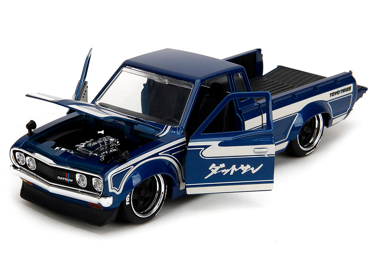1972 Datsun 620 Pickup Truck Blue Metallic and Cream "JDM Tuners" Series 1/24 Diecast Model Car by Jada <h2>1972 Jada</h2> <p>High-quality perfect for collectors enthusiasts. Features detailed interio