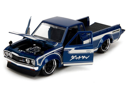 1972 Datsun 620 Pickup Truck Blue Metallic and Cream "JDM Tuners" Series 1/24 Diecast Model Car by Jada <h2>1972 Jada</h2> <p>High-quality perfect for collectors enthusiasts. Features detailed interio