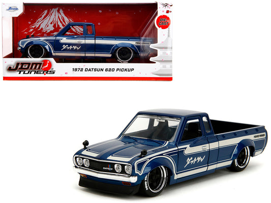 1972 Datsun 620 Pickup Truck Blue Metallic and Cream "JDM Tuners" Series 1/24 Diecast Model Car by Jada <h2>1972 Jada</h2> <p>High-quality perfect for collectors enthusiasts. Features detailed interio