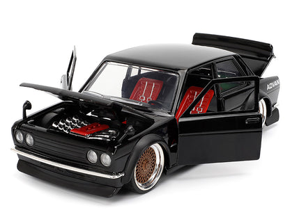 1973 Datsun 510 Black with Gold Wheels "JDM Tuners" Series 1/24 Diecast Model Car by Jada <h2>1973 Jada</h2> <p>High-quality perfect for collectors and enthusiasts. Features detailed interior exterior