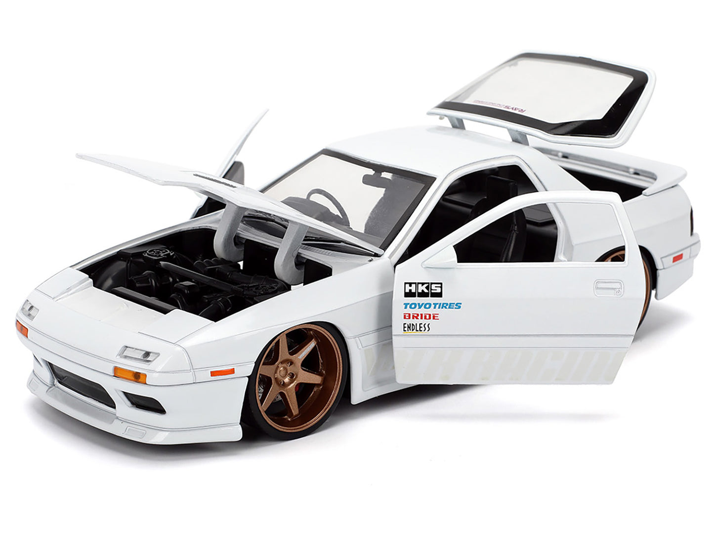 1985 Mazda RX-7 White "JDM Tuners" Series 1/24 Diecast Model Car by Jada <h2>1985 Jada</h2> <p>High-quality perfect for collectors and enthusiasts. Features detailed interior exterior craftsmanship, r