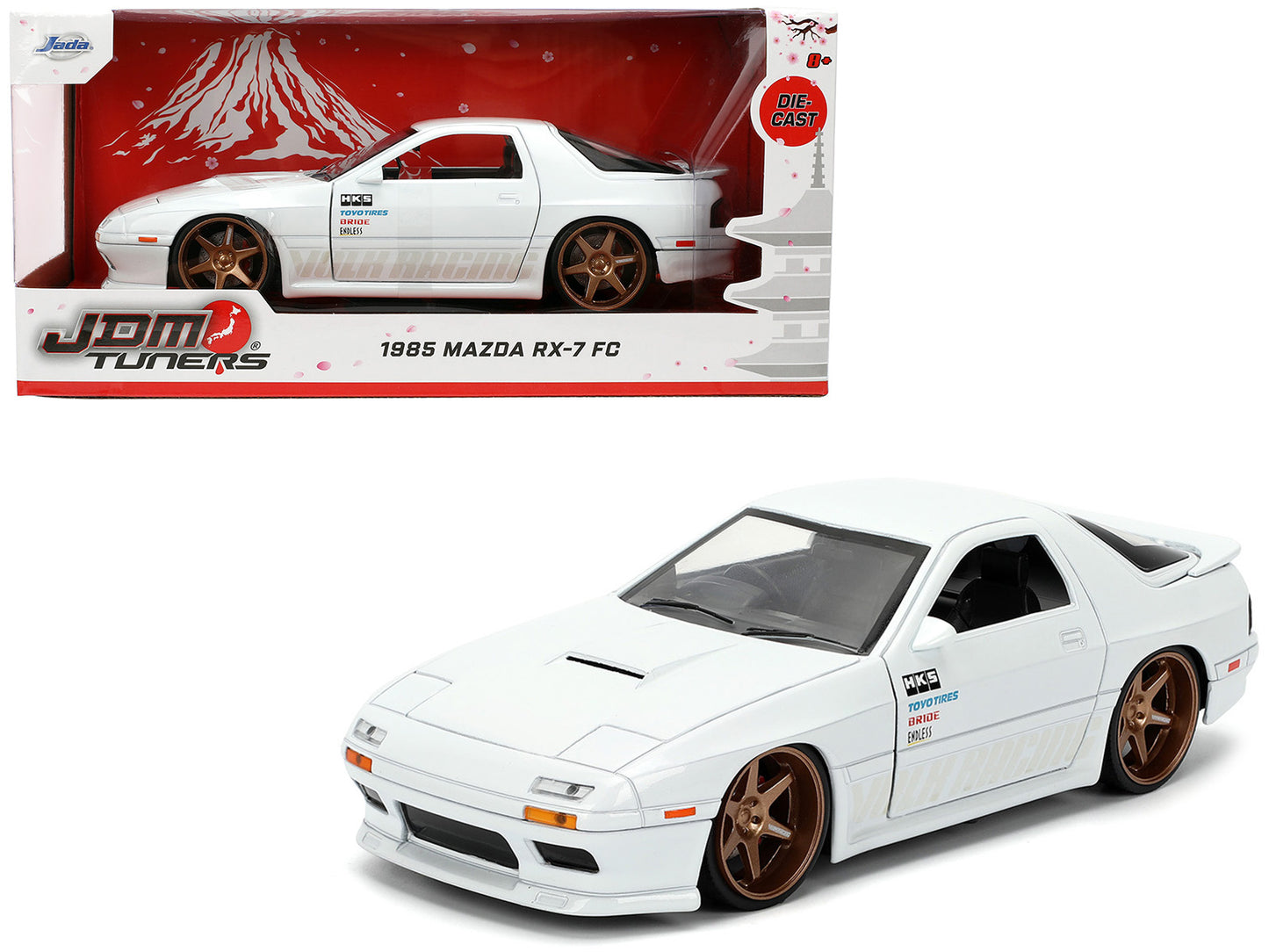 1985 Mazda RX-7 White "JDM Tuners" Series 1/24 Diecast Model Car by Jada <h2>1985 Jada</h2> <p>High-quality perfect for collectors and enthusiasts. Features detailed interior exterior craftsmanship, r