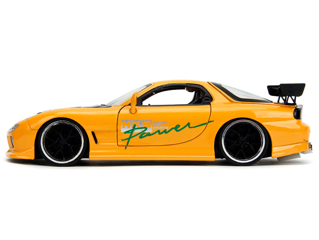 1993 Mazda RX-7 "HKS Power" Yellow with Carbon Hood "JDM Tuners" Series 1/24 Diecast Model Car by Jada <h2>1993 Jada</h2> <p>High-quality perfect for collectors and enthusiasts. Features detailed inte