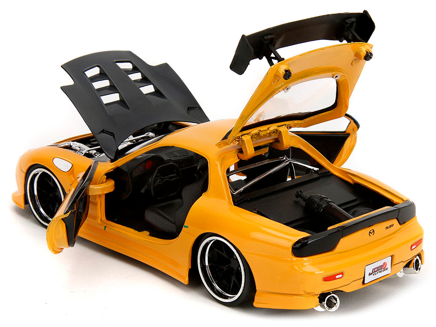 1993 Mazda RX-7 "HKS Power" Yellow with Carbon Hood "JDM Tuners" Series 1/24 Diecast Model Car by Jada <h2>1993 Jada</h2> <p>High-quality perfect for collectors and enthusiasts. Features detailed inte