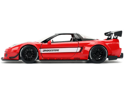 2002 Honda NSX-R RHD (Right Hand Drive) "Bridgestone" Red with Black Top and White Stripes "JDM Tuners" Series 1/24 Diecast Model Car by Jada <h2>2002 Jada</h2> <p>High-quality perfect for collectors