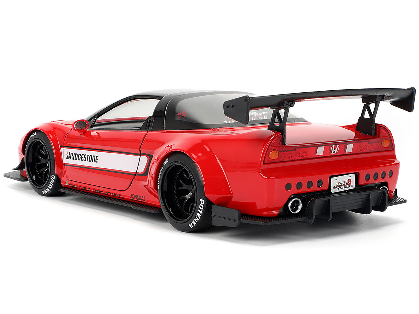 2002 Honda NSX-R RHD (Right Hand Drive) "Bridgestone" Red with Black Top and White Stripes "JDM Tuners" Series 1/24 Diecast Model Car by Jada <h2>2002 Jada</h2> <p>High-quality perfect for collectors
