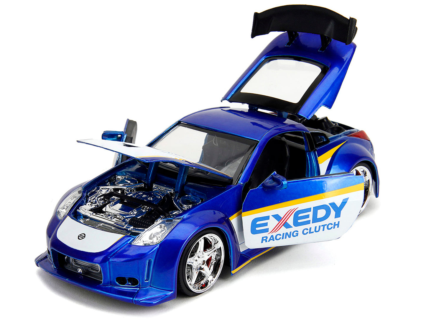 2003 Nissan 350Z "Exedy Racing Clutch" Candy Blue and White "JDM Tuners" Series 1/24 Diecast Model Car by Jada <h2>2003 Jada</h2> <p>High-quality perfect for collectors enthusiasts. Features detailed