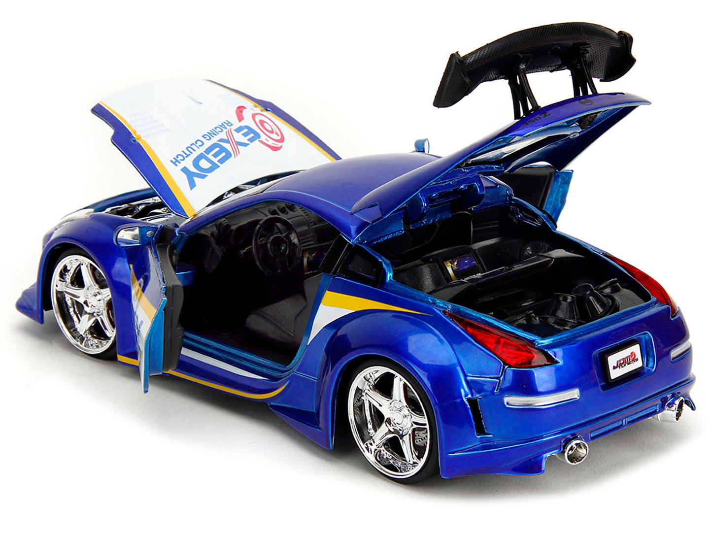 2003 Nissan 350Z "Exedy Racing Clutch" Candy Blue and White "JDM Tuners" Series 1/24 Diecast Model Car by Jada <h2>2003 Jada</h2> <p>High-quality perfect for collectors enthusiasts. Features detailed