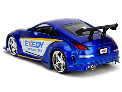 2003 Nissan 350Z "Exedy Racing Clutch" Candy Blue and White "JDM Tuners" Series 1/24 Diecast Model Car by Jada <h2>2003 Jada</h2> <p>High-quality perfect for collectors enthusiasts. Features detailed