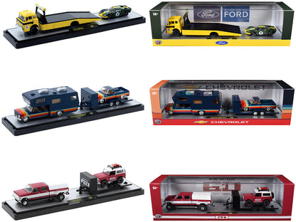 Auto Haulers Set of 3 Trucks Release 100 Limited Edition to 9600 pieces Worldwide 1/64 T&y Diecast Models by M2 Machines