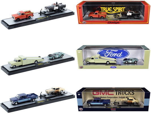Auto Haulers Set of 3 Trucks Release 89 Limited Edition to 8000 pieces Worldwide 1/64 T&y Diecast Models by M2 Machines
