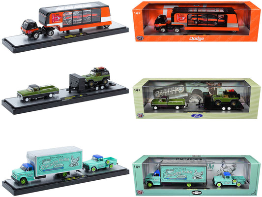 Auto Haulers Set of 3 Trucks Release 91 Limited Edition to 8000 pieces Worldwide 1/64 T&y Diecast Model Cars by M2 Machines