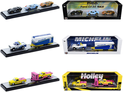 Auto Haulers Set of 3 Trucks Release 98 Limited Edition to 9400 pieces Worldwide 1/64 T&y Diecast Model by M2 Machines