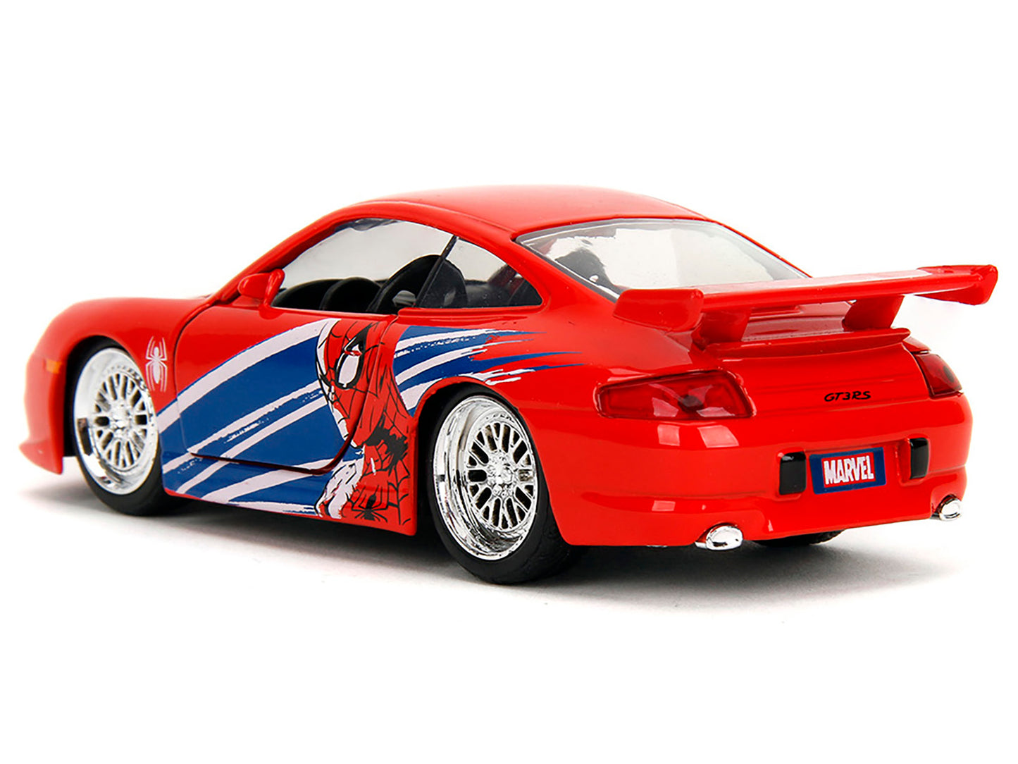 Porsche 911 GT3 RS (996) Red with Graphics "Marvel's Spider-Man" 1/32 Diecast Model Car by Jada <h2>Porsche Jada</h2> <p>High-quality perfect for collectors and enthusiasts. Features detailed interior