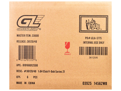 GreenLight "Club Vee-Dub" Series 21 Set of 6 pieces 1/64 Diecast Model Cars by <h2>"Club Greenlight</h2> <p>High-quality car perfect for collectors and enthusiasts. Features detailed interior exterior